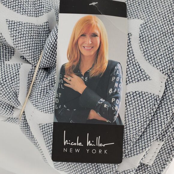 Nicole Miller Treillage Back Tab Blackout Window Curtain Panels Blue 52"x96" New - Picture 6 of 9